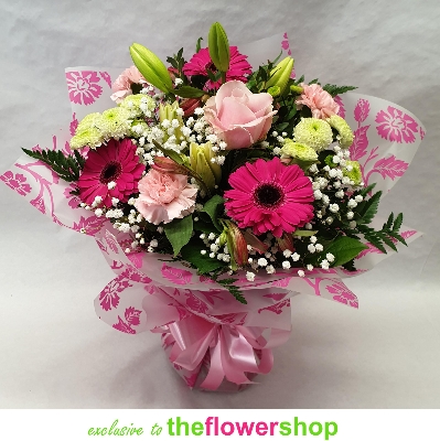 Pretty in Pink Hand tied Bouquet