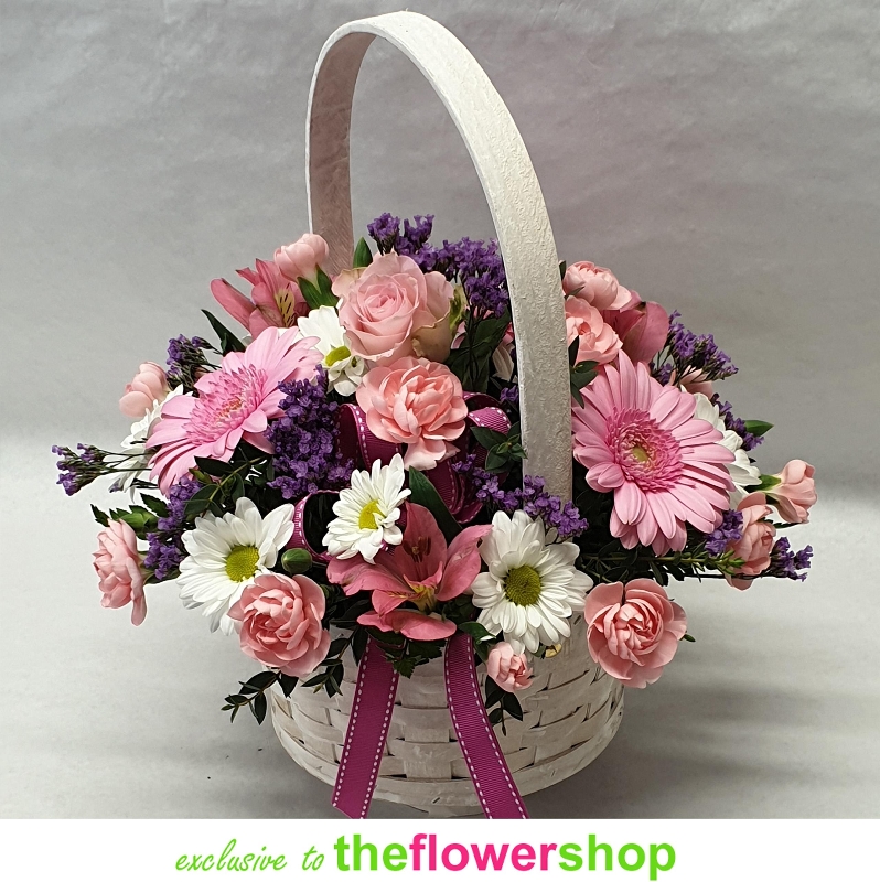 Pretty Pink Basket – buy online or call 01903 715668