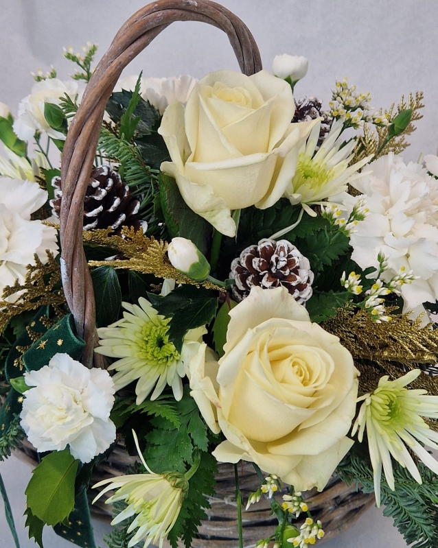 Basket of Joy in White