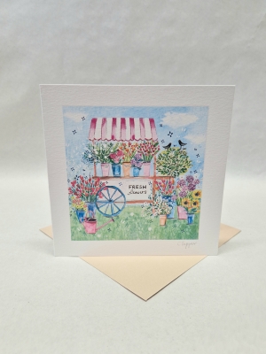 Blank Card 'Flower Stall'