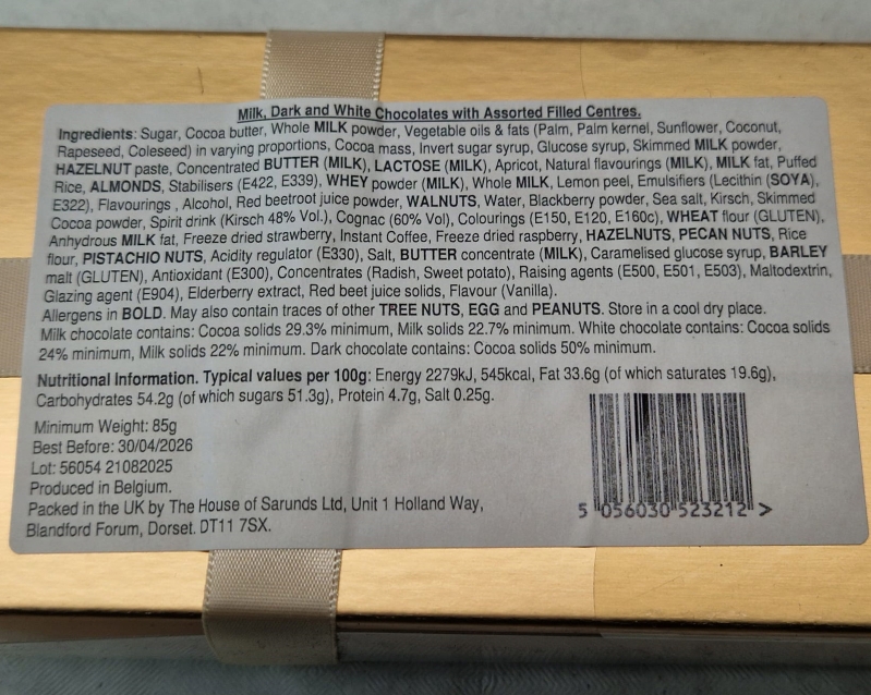 Mini Christmas Hat Box with Chocolates