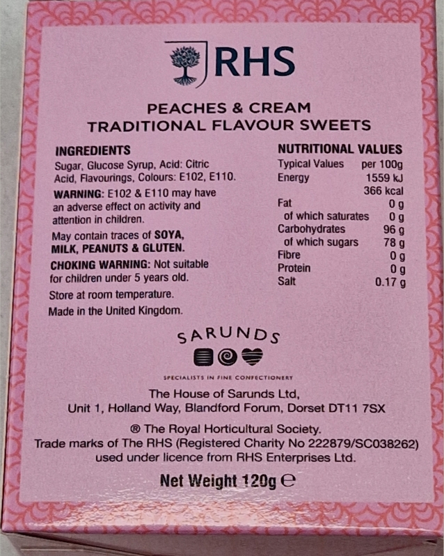 RHS Peaches and Cream Sweets