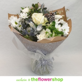 White Christmas Hand tied bouquet