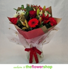 Christmas Cracker Hand tied bouquet