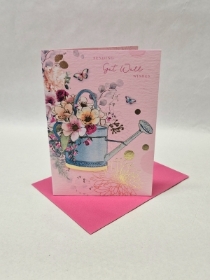 Get Well Soon Card 'Watering can Bouquet'
