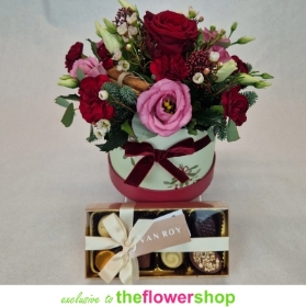 Mini Christmas Hat Box with Chocolates